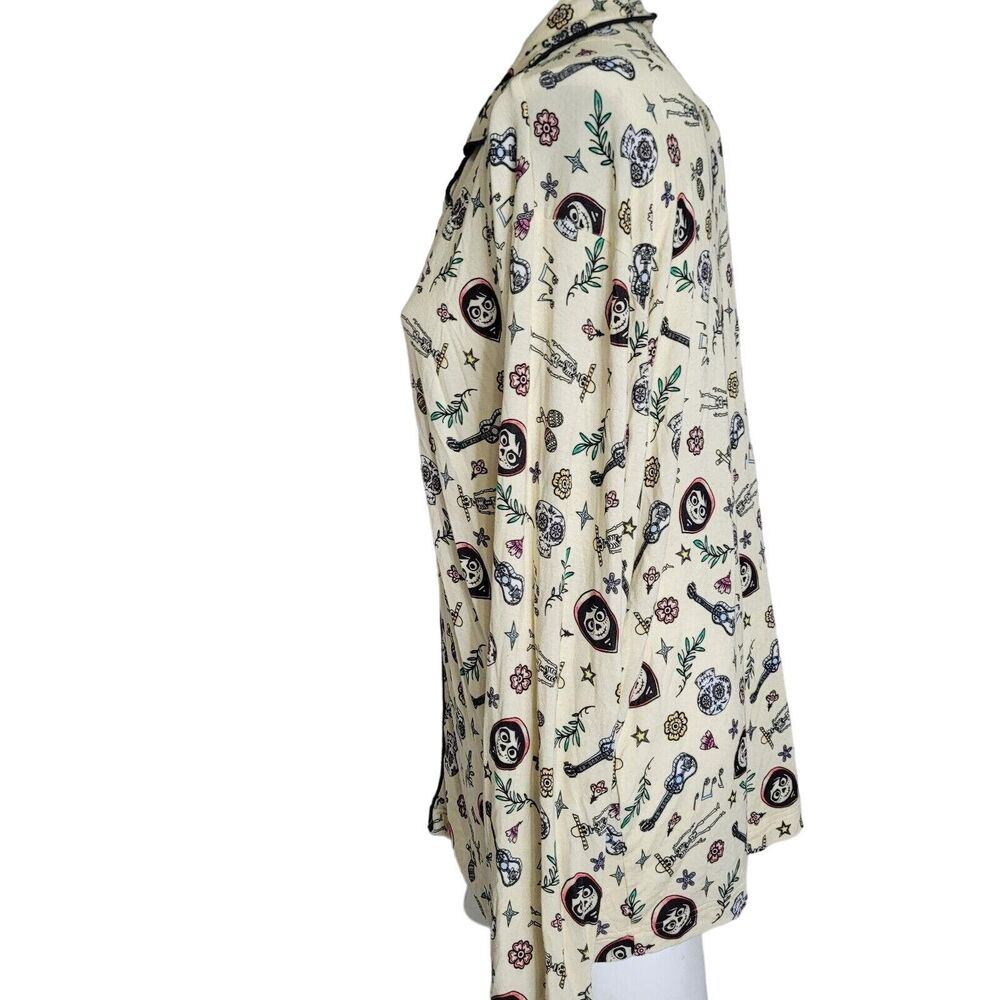 Disney Store Pixar Coco size XS pajama top women stretch skull guitar miguel - Picture 4 of 13